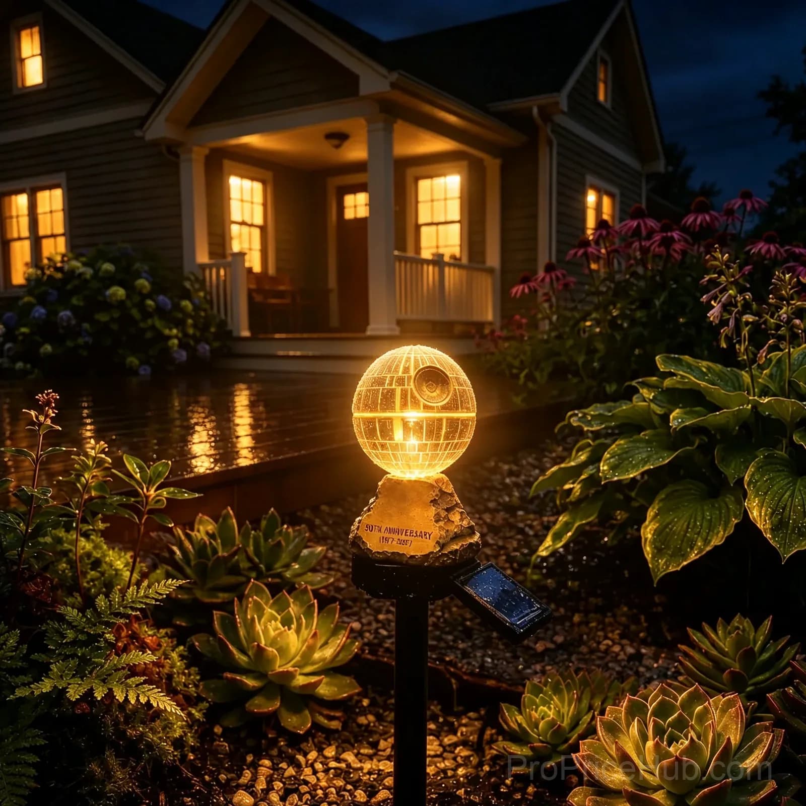 Sci-Fi Starship Solar Garden Light - Outdoor Decor - View 7