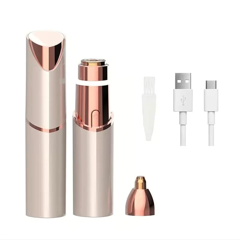 Portable Lipstick Facial Hair Remover Trimmer, White - View 4