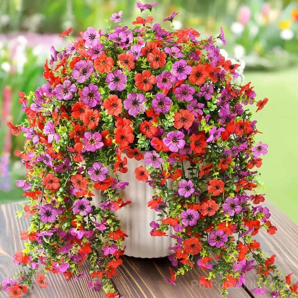Outdoor Cascading Daisy & Eucalyptus Artificial Flowers, UV Resistant - View 12