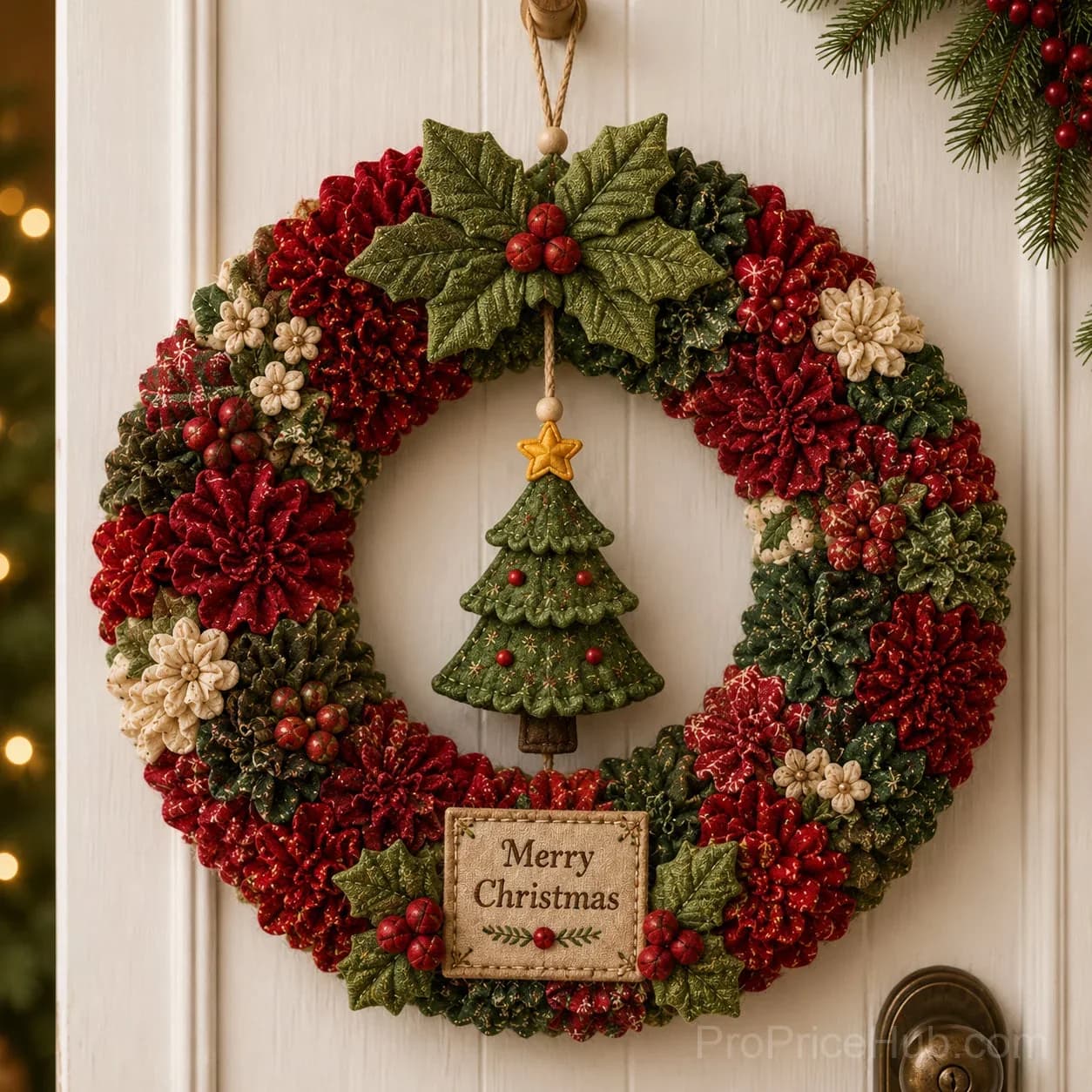 3D Fabric Poke Wreath DIY Kit for Home Decor - View 17