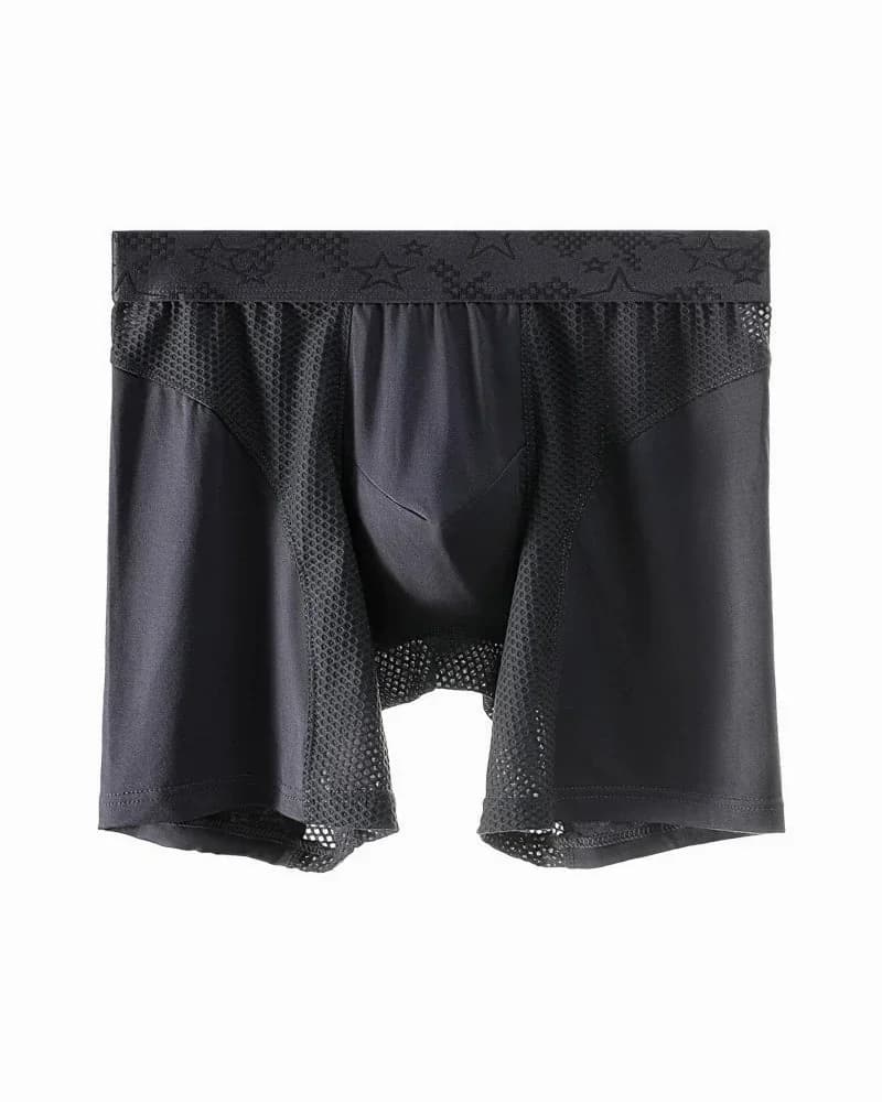 Men's Big & Tall Anti-Wear Long Leg Boxer Briefs (L-6XL) - View 6