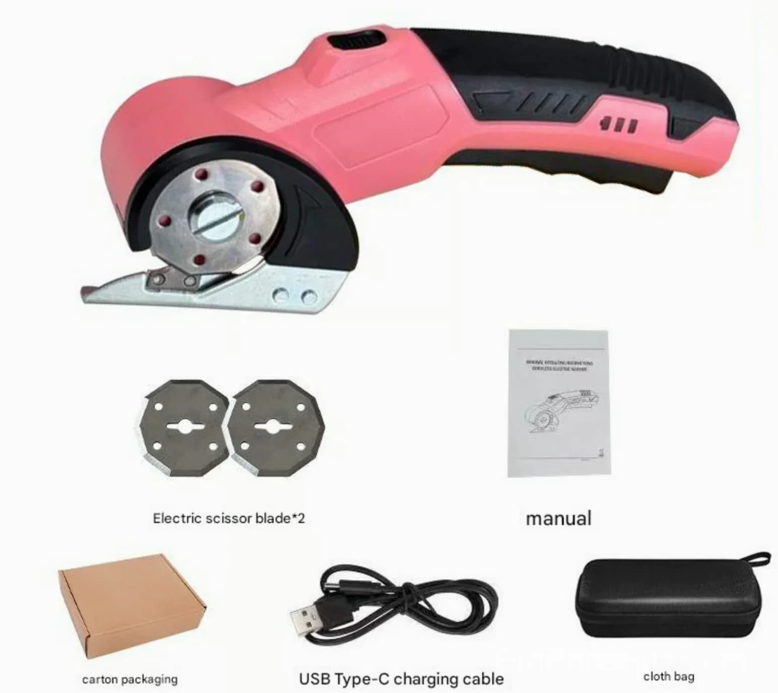 Cordless Electric Scissors with 1 Blade and Box, Yellow - View 3