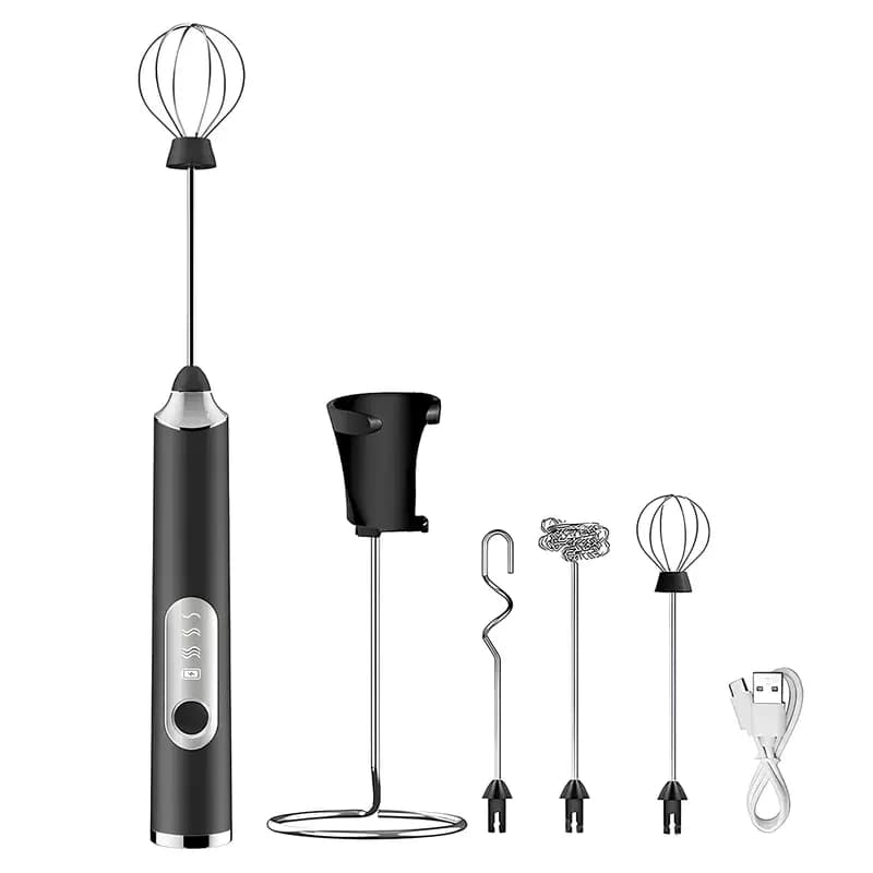 Rechargeable 3-Speed Handheld Milk Frother Wand for Drinks - View 19