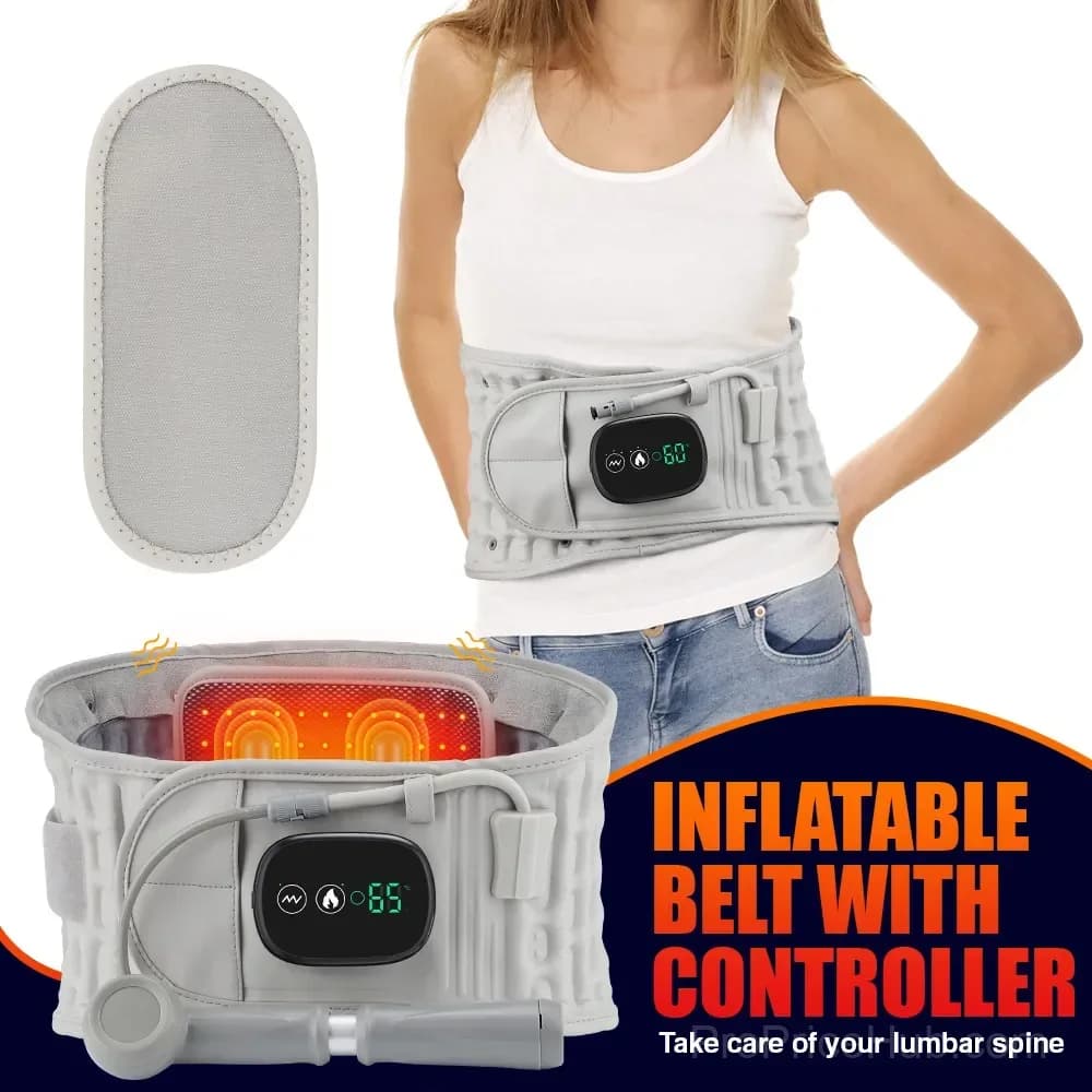 Rechargeable Back Support Belt with Heat, Vibration Massage and Air Columns - Main