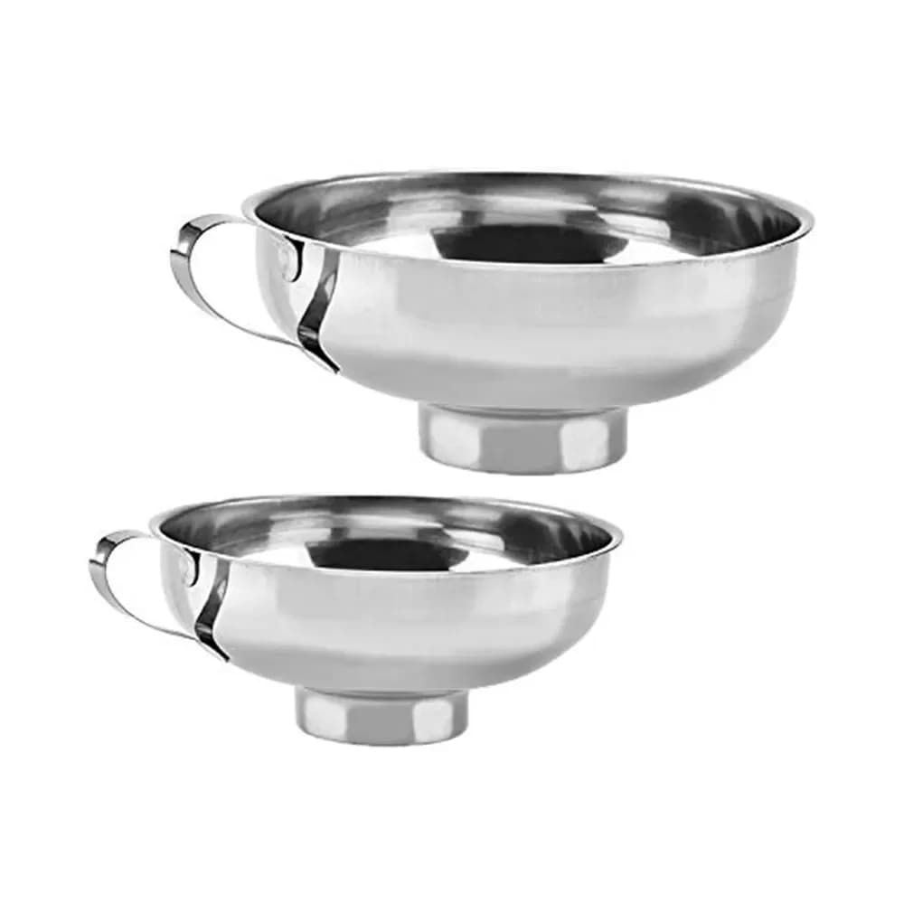 2-Piece Stainless Steel Mason Jar Funnel Set for Wide & Regular Jars - Main