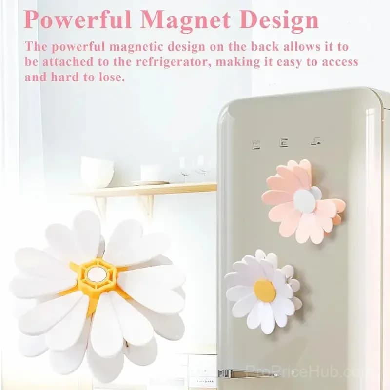 Magnetic Chip Clips for Fridge - 6 Bag Clips + 1 Magnetic Base, Cute Food Sealing Clips - View 5