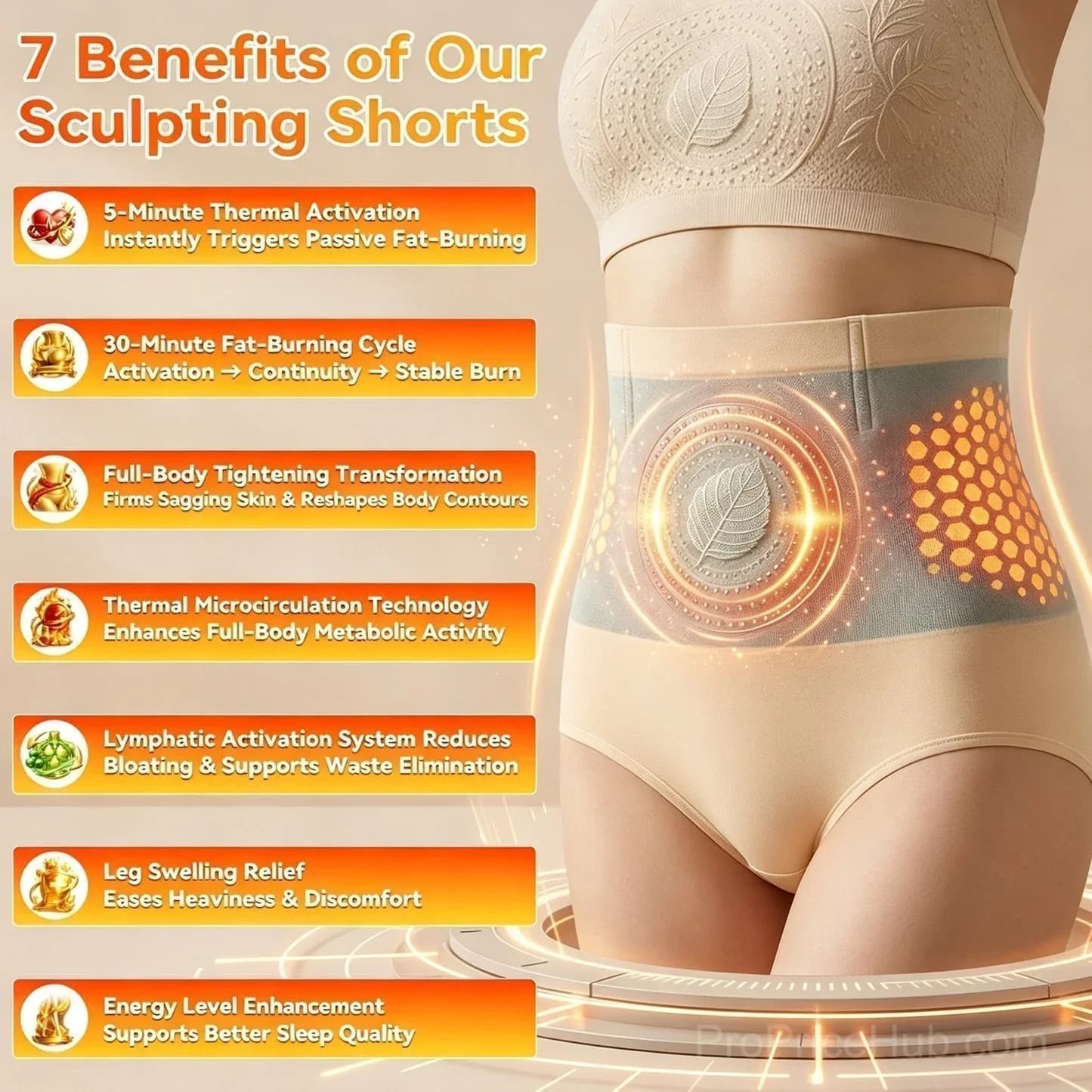 2026 Moringa & Berberine 4-in-1 Micro-Particle Shaping Shorts - View 10