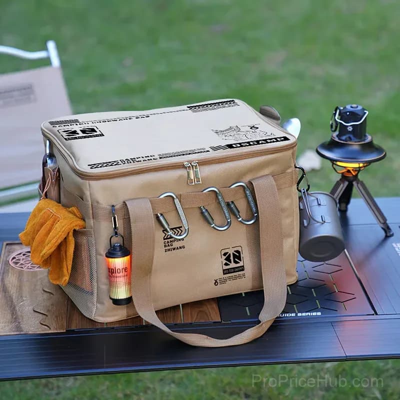 30L Waterproof Outdoor Folding Storage Bag, Khaki - View 2