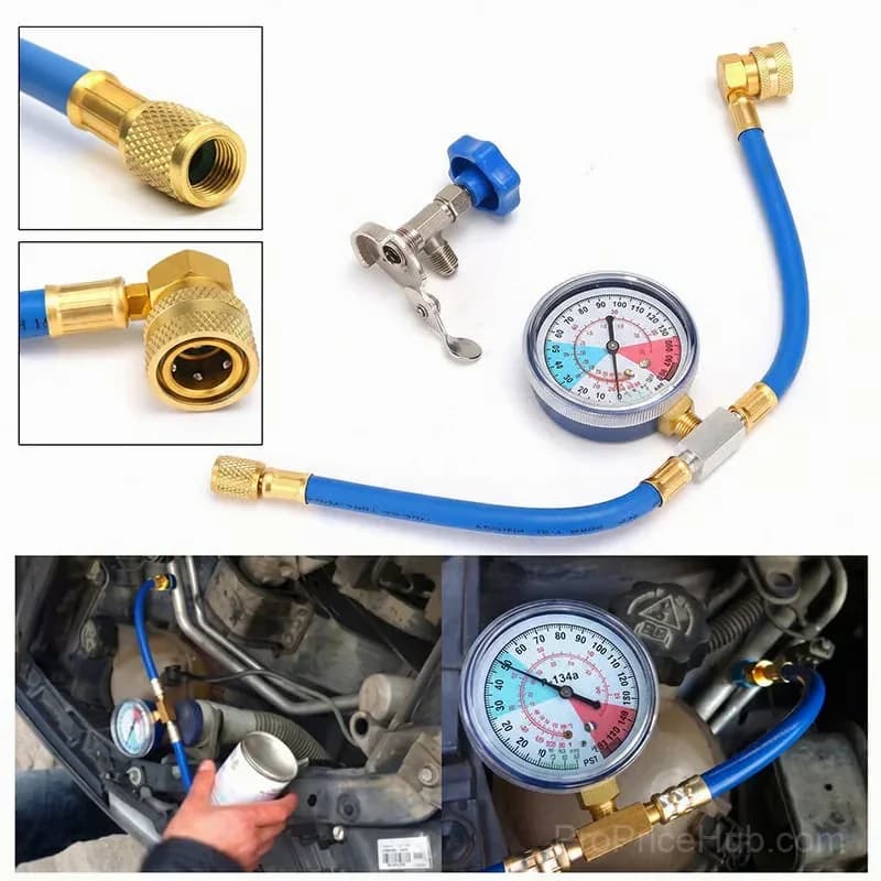 R134a A/C Charging Hose with Easy-Read Precision Gauge - View 4