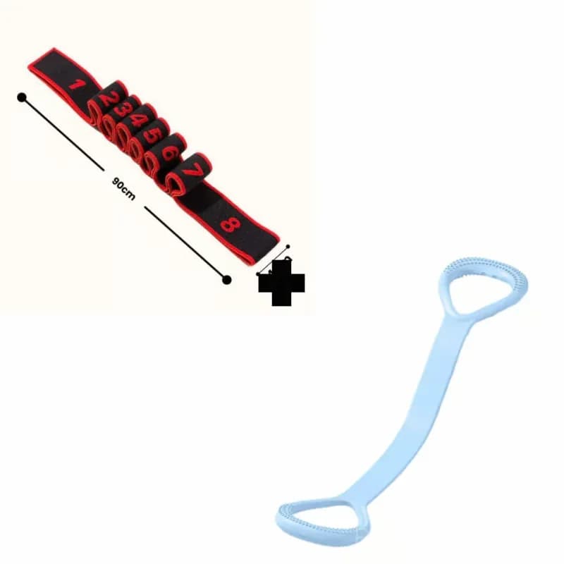 Resistance Band for Fitness and Yoga, Red, No Rear Strap - View 20