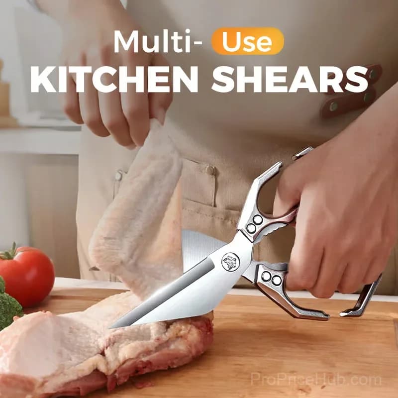 Heavy-Duty Multifunctional Kitchen Shears, Black - View 2