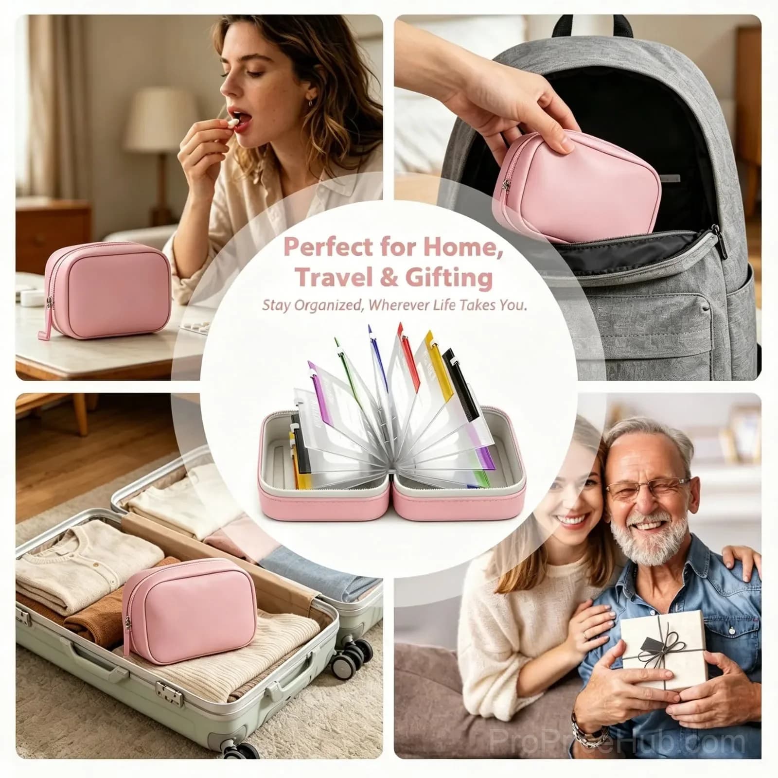 14-Piece Waterproof Crush-Resistant Travel Pill Pouch Set - View 5