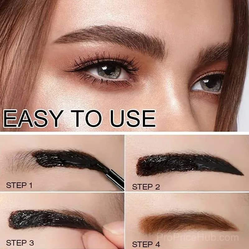 Waterproof Semi-permanent Eyebrow Gel - Light Brown - View 4