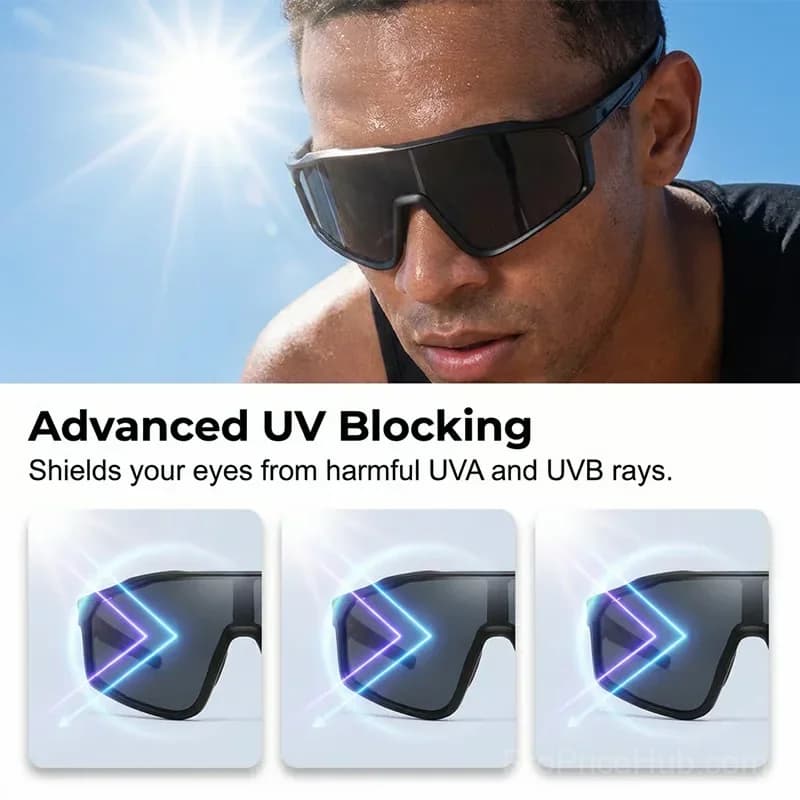 Photochromic Outdoor Sports Glasses, Grey, 1 PC - View 7
