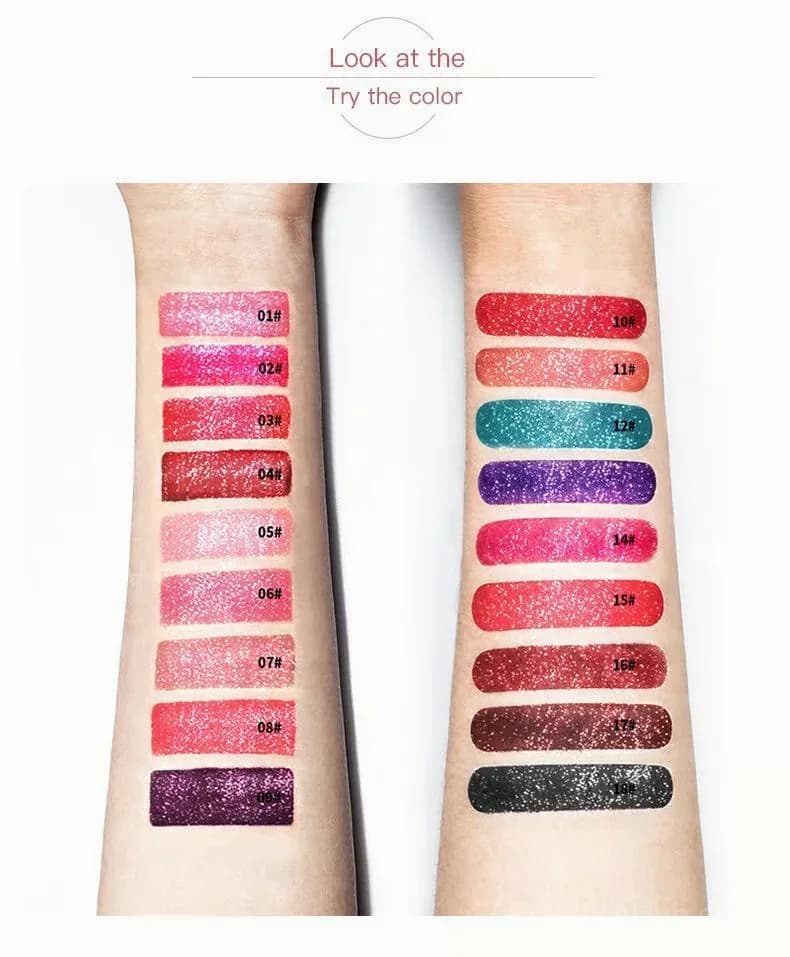 Diamond Lip Gloss Matte to Glitter Liquid Lipstick Waterproof 01 - View 22