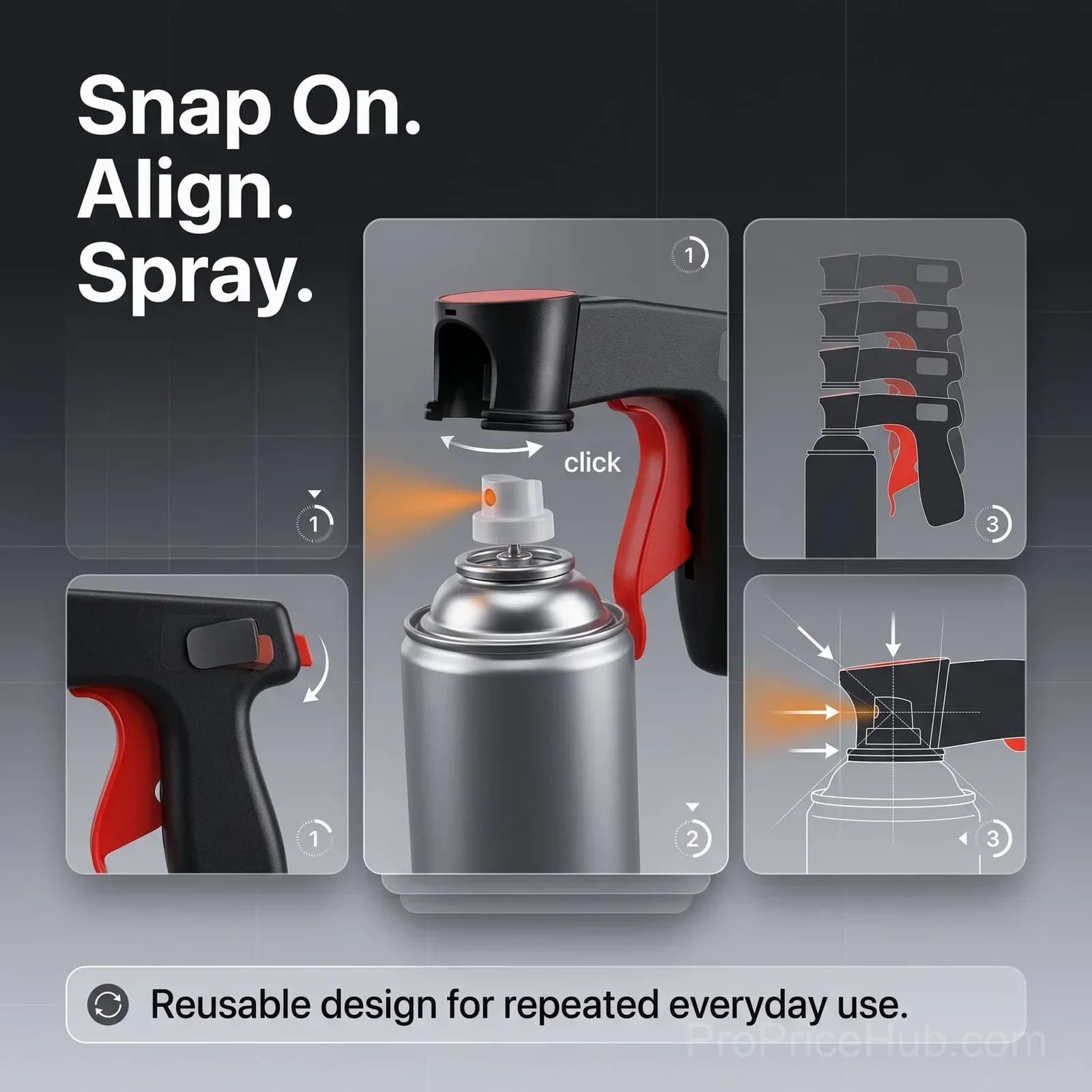 Universal Aerosol Spray Can Trigger Handle Grip for Painting - View 5