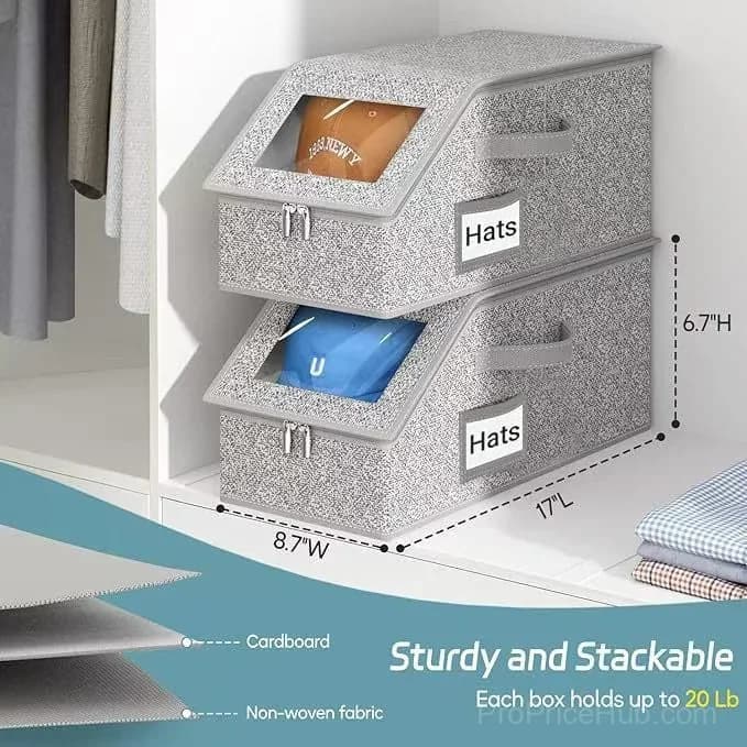 Stackable Hat Storage Boxes for Baseball Caps - View 4