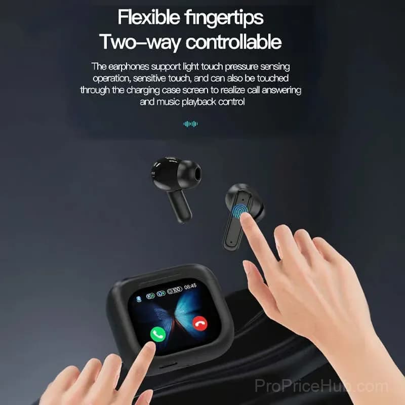 Touch-Control Bluetooth Headset with Clear Sound, Black - View 9