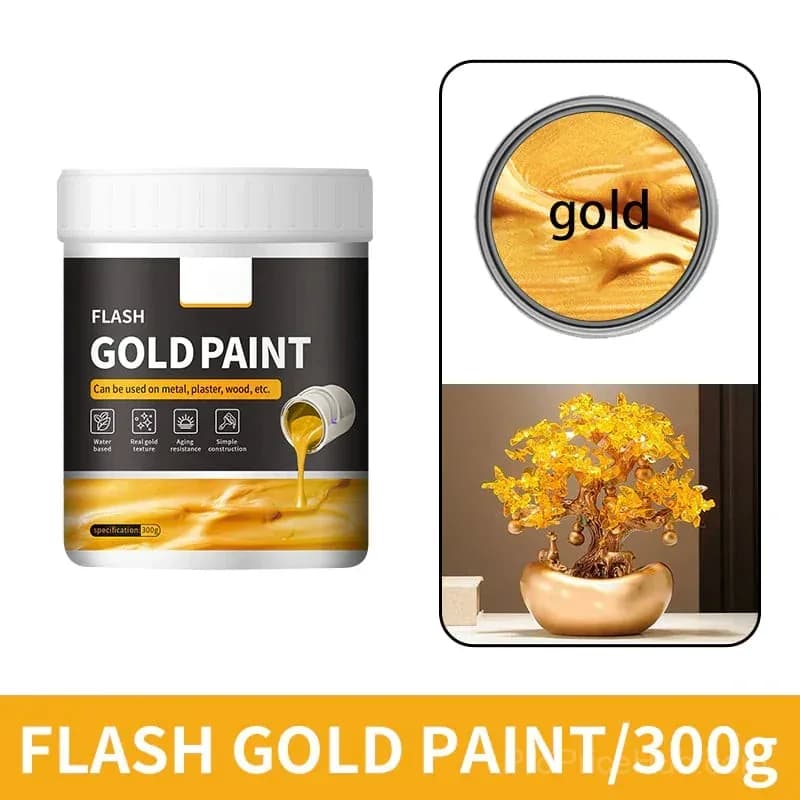 Water-Based Flash Gold Paint for Canvas, Wood & Ceramic - View 9