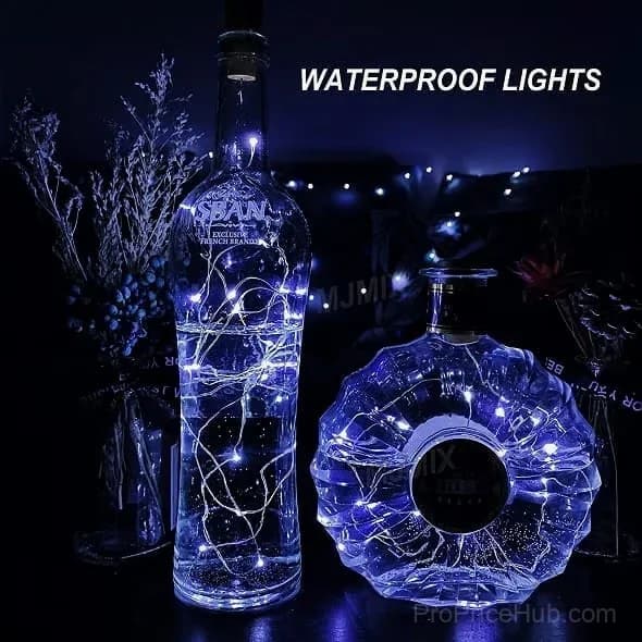 Multicolor Battery-Operated Bottle Lights with Replaceable Batteries - View 6