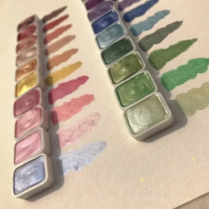 20-Color Shifting Watercolor Painting Set with Brushes - View 8