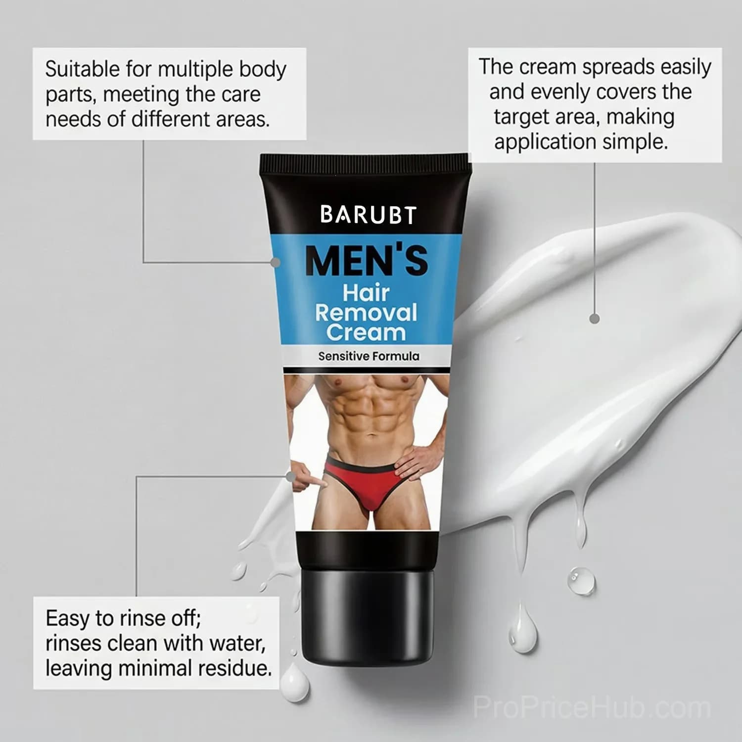 Men's Hair Removal Cream, 1 Count - View 3