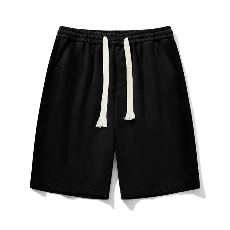 Men's Plus Size Loose Fit Workout Shorts with Drawstring Elastic Waist - View 2