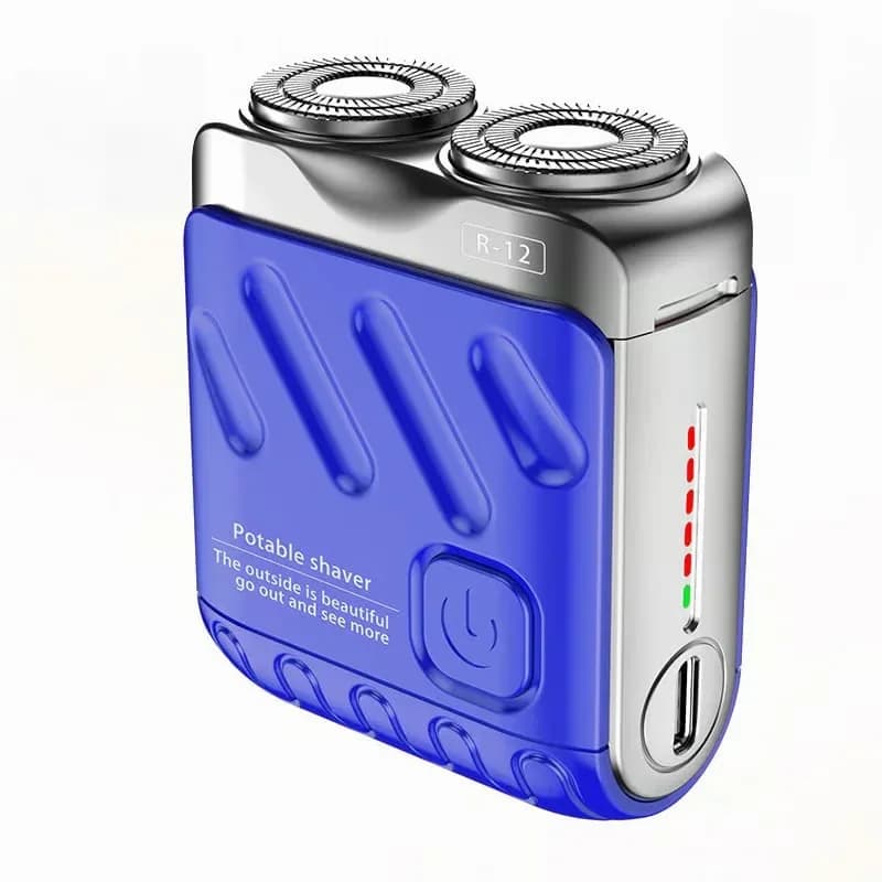 Portable Dual Ring Rotary Electric Shaver, Orange - View 8