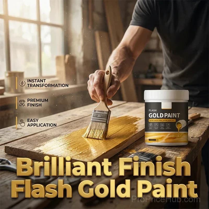 Water-Based Flash Gold Paint for Canvas, Wood & Ceramic - View 2