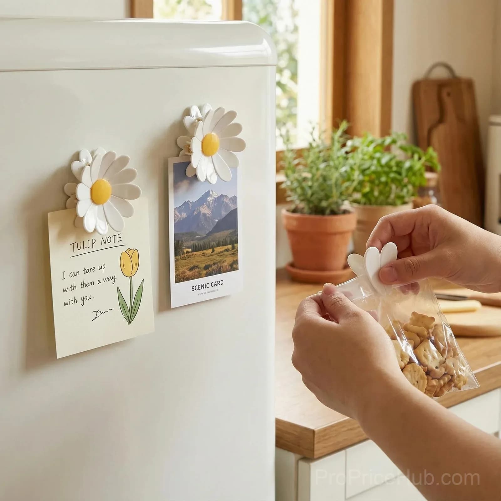 Magnetic Chip Clips for Fridge - 6 Bag Clips + 1 Magnetic Base, Cute Food Sealing Clips - View 28