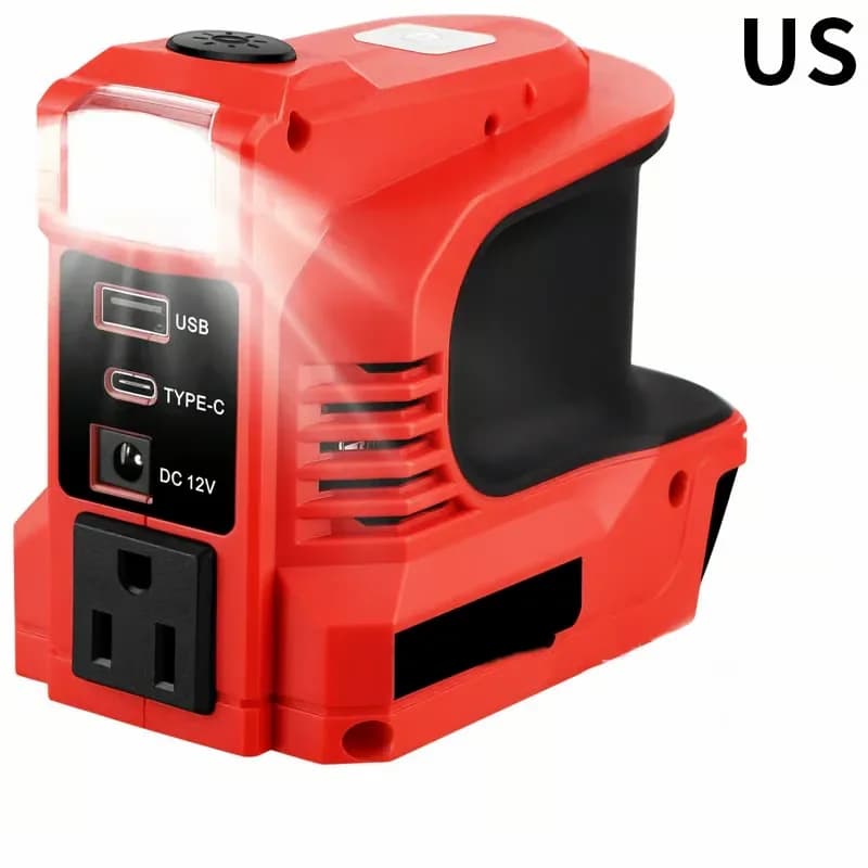 Compact DC to AC Power Inverter for Cars & Motorhomes, 110V Yellow - View 7