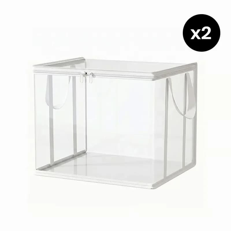 Heavy-Duty Clear PVC Storage Bag, Black, 1 Pack - View 3