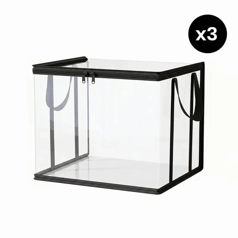 Heavy-Duty Clear PVC Storage Bag, Black, 1 Pack - View 6