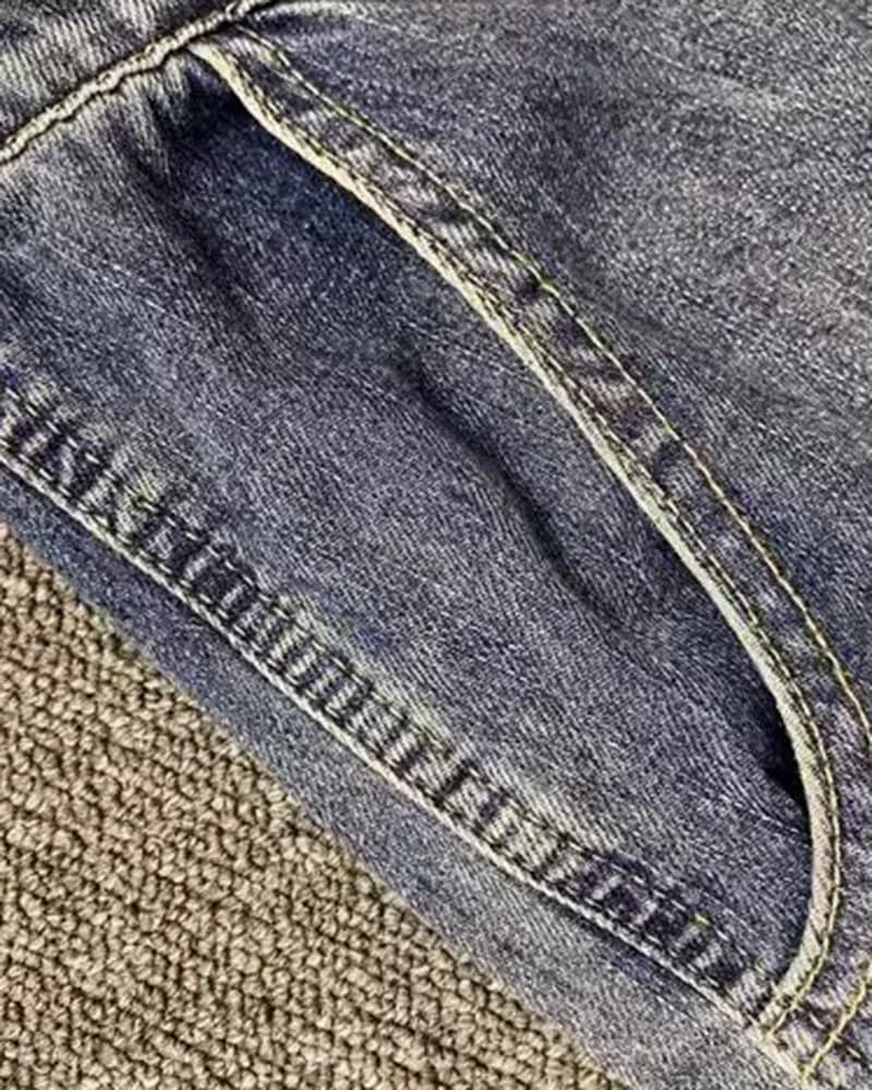 Big & Tall Men's Japanese Vintage Washed Jeans M-8XL - View 10