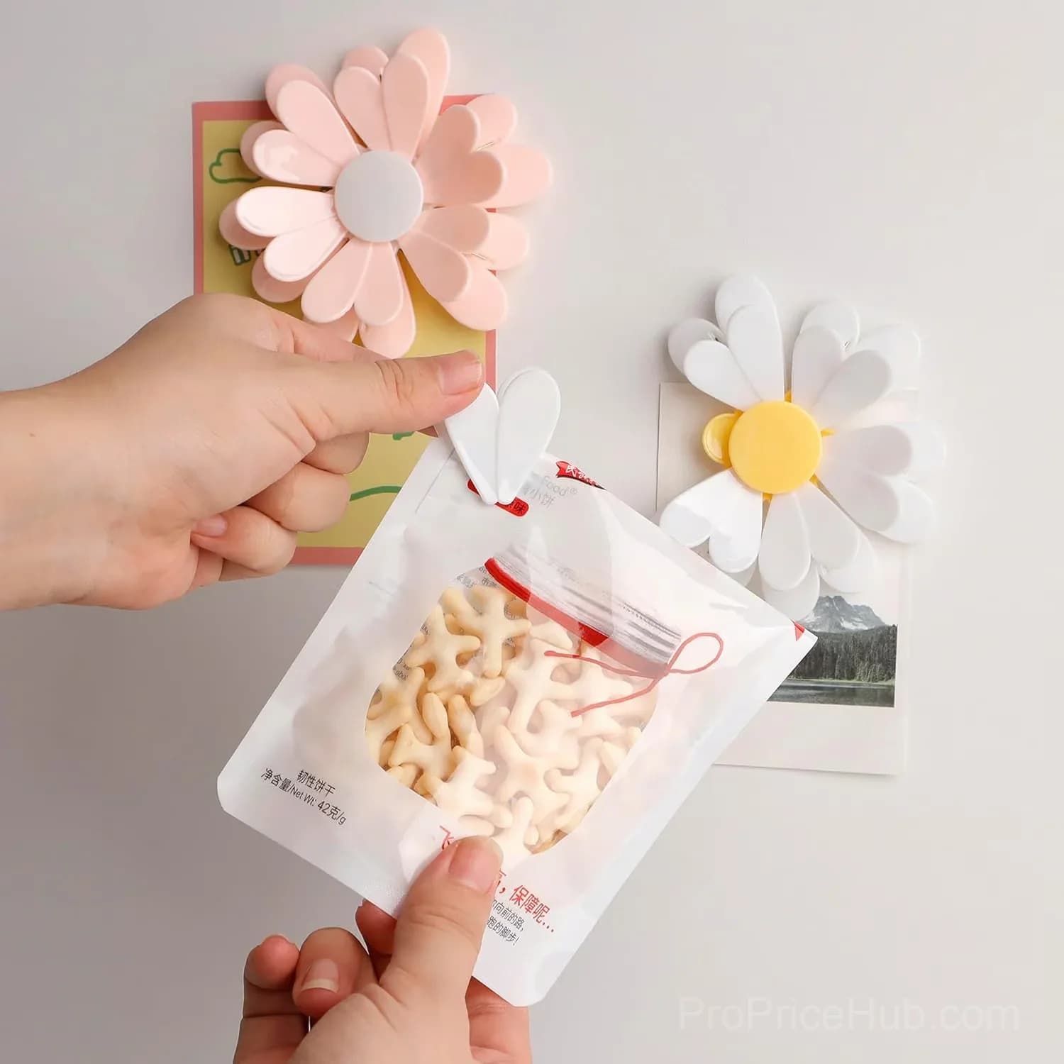 Magnetic Chip Clips for Fridge - 6 Bag Clips + 1 Magnetic Base, Cute Food Sealing Clips - View 20