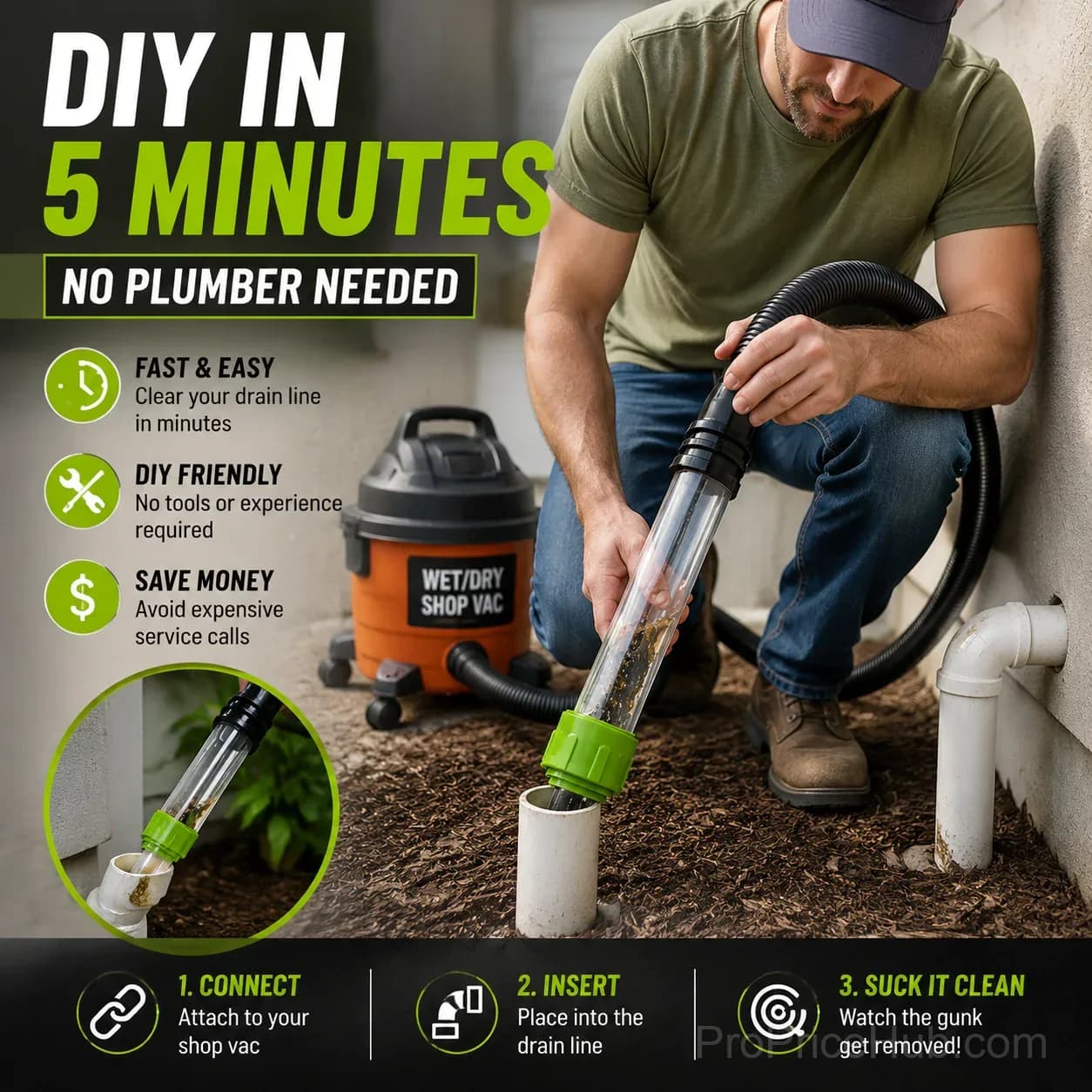 AC Drain Cleaner - Clear Clogs in Minutes, No Plumber Needed - View 4