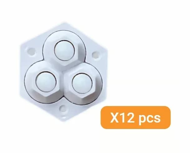 360° Rotating Three-Ball Caster Wheels, White, 4-Pack - View 21