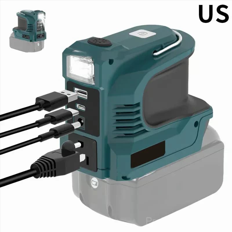Compact DC to AC Power Inverter for Cars & Motorhomes, 110V Yellow - View 6