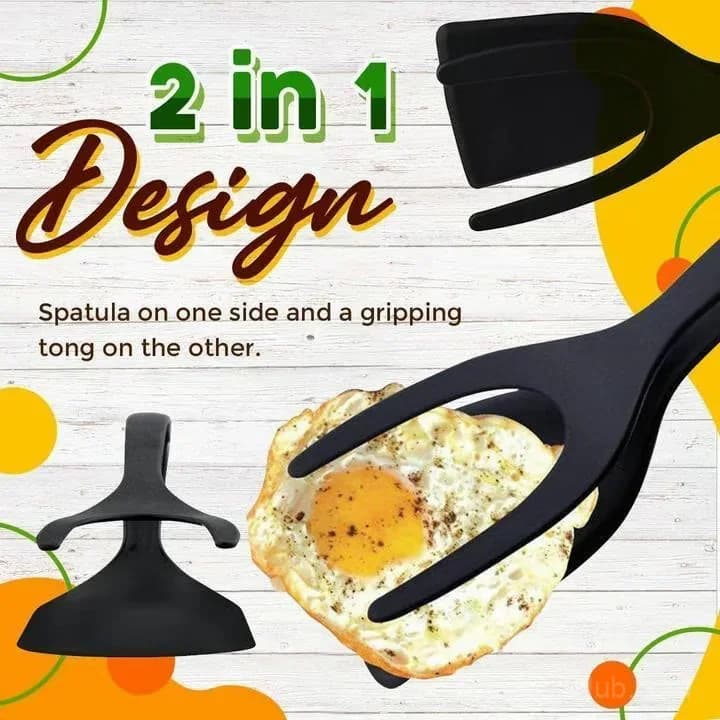 2-in-1 Grip Flip Tongs with Silicone Tips, Black, 1 Piece - View 6