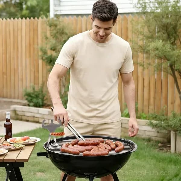The Grill King – Novelty Sausage Grilling Tool - View 4