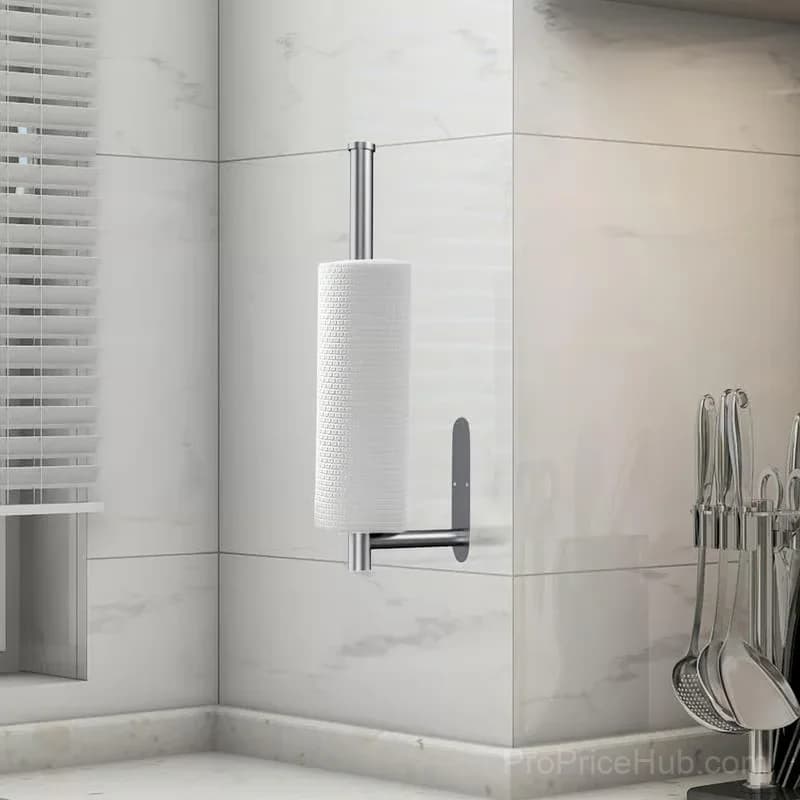 Black Under-Cabinet Paper Towel Holder for Kitchen - View 12