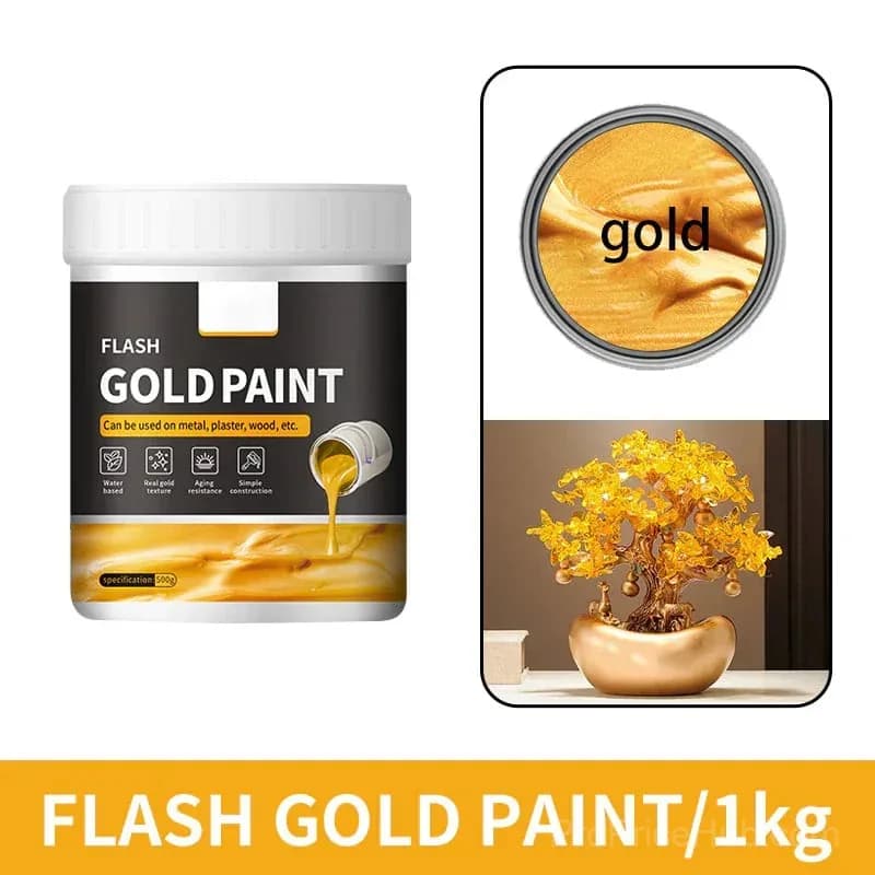 Water-Based Flash Gold Paint for Canvas, Wood & Ceramic - View 16
