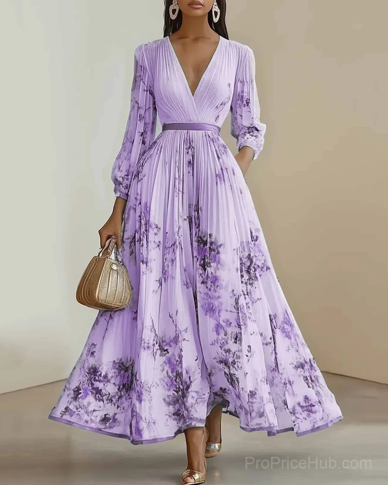 Women's Casual A-Line Dress - Soft Cotton Blend - View 3