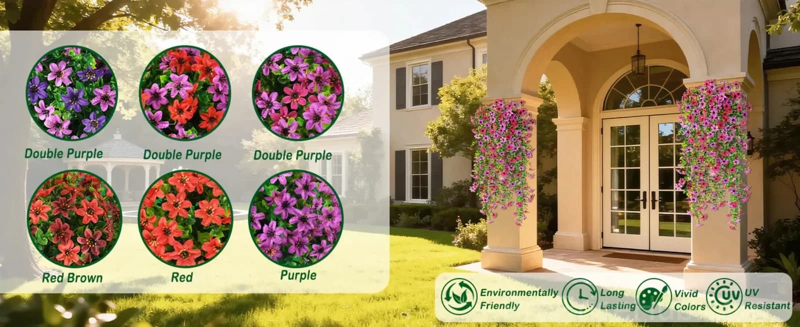 Outdoor Cascading Daisy & Eucalyptus Artificial Flowers, UV Resistant - View 21