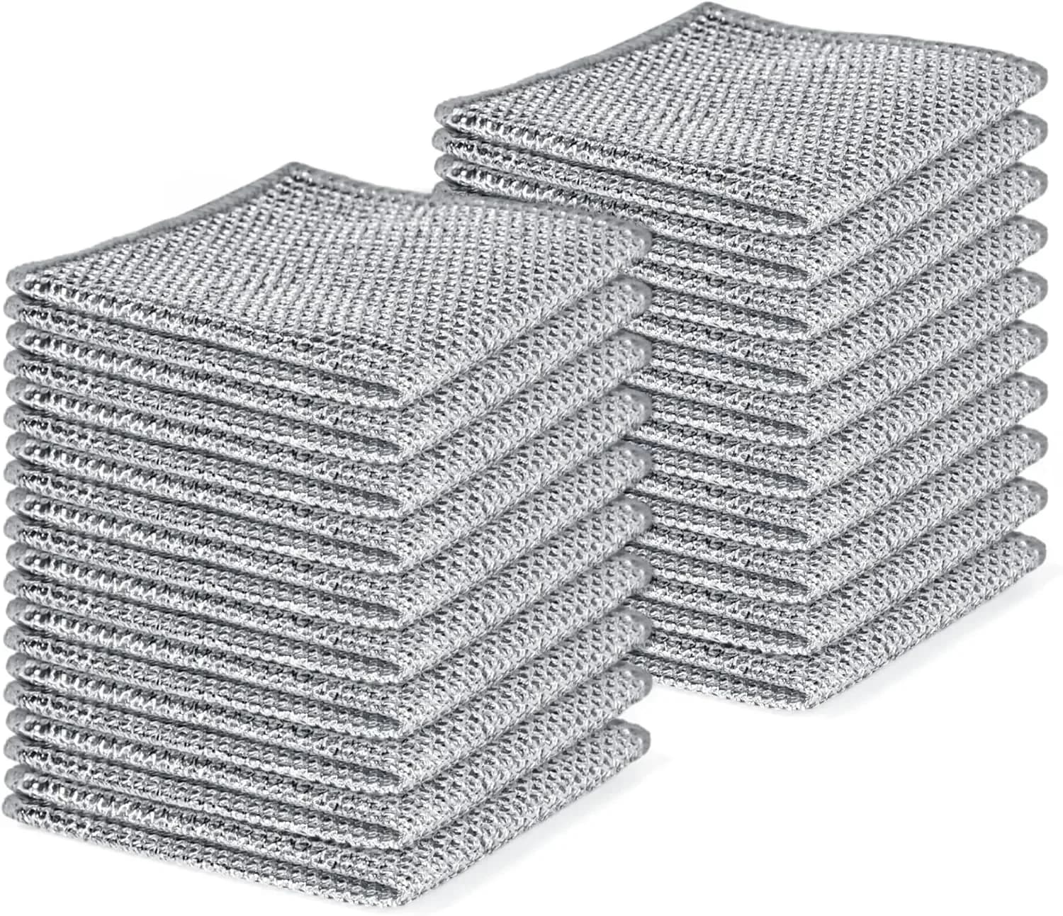 20-Piece Non-Scratch Microfiber Kitchen Scrub Cloths - Main