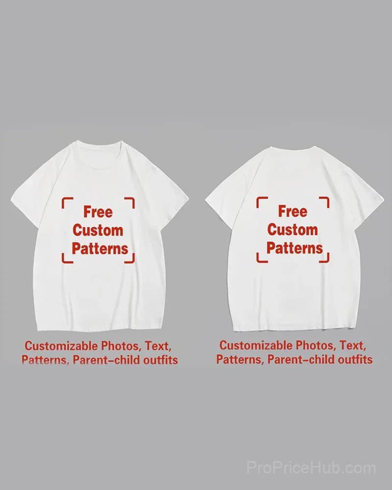Custom Big & Tall T-Shirt – Photo, Text, Logo - View 19
