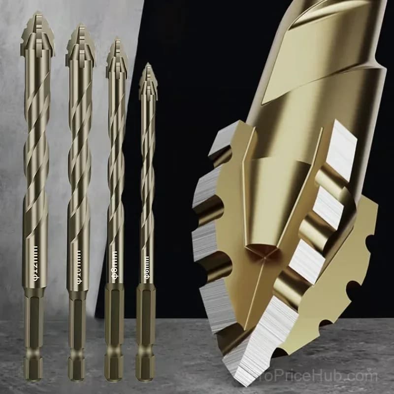 4-Pc 4-Flute Serrated Eccentric Drill Bit Kit, 6-12mm - View 10