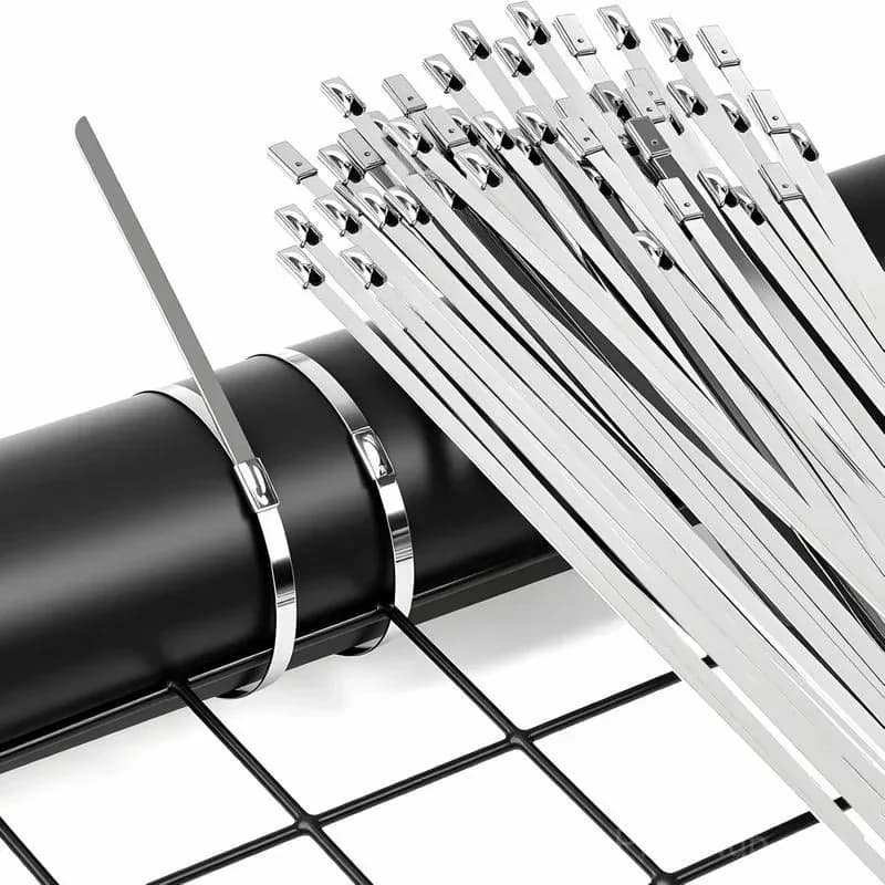 Stainless Steel Cable Tie Gun with Metal Zip Ties - View 7