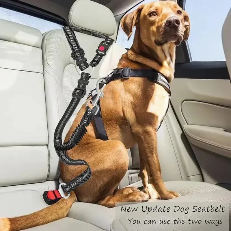 2-Pack Adjustable Pet Car Seat Belts with Headrest Restraints - View 7