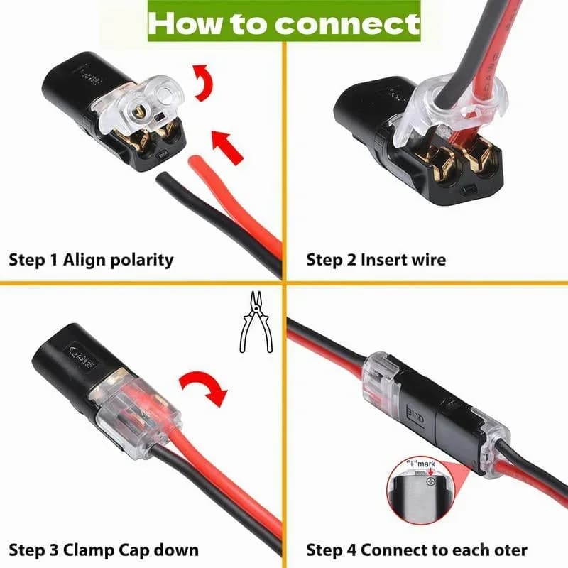 Fast-Fit 2-Pin Double-Wire Plug-in Connectors - View 7